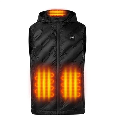 Gilet chauffant à 4 zones chauffées